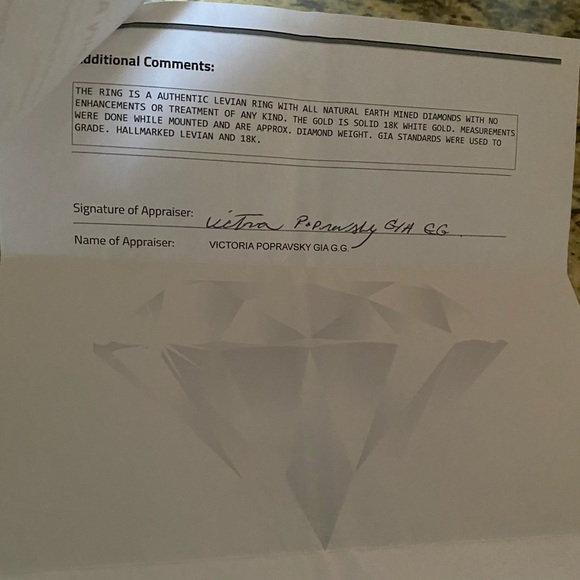 SOLD Levian diamond ring 18k white gold - Picture 5 of 11